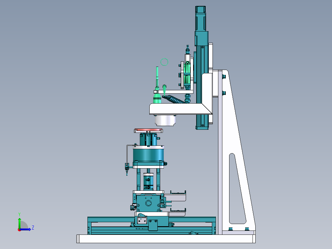 激光研磨机构左视图