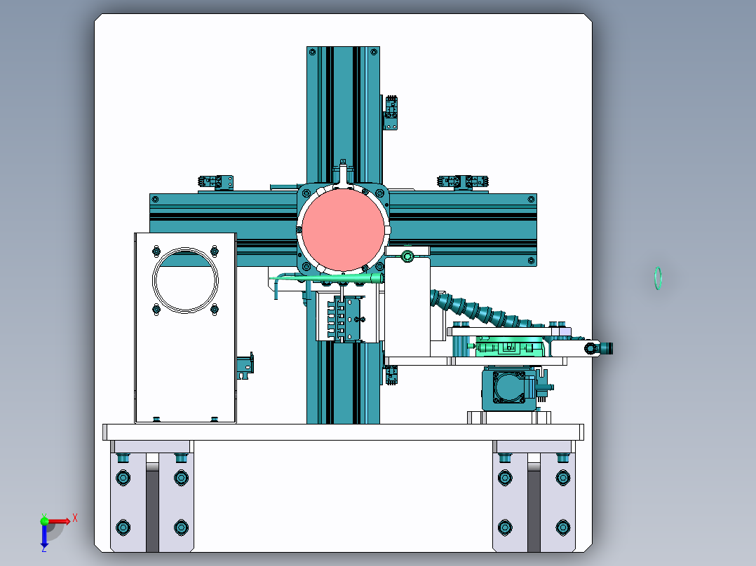 激光研磨机构俯视图
