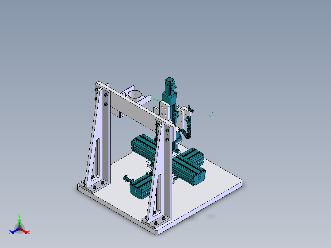 激光研磨机构正等轴测图