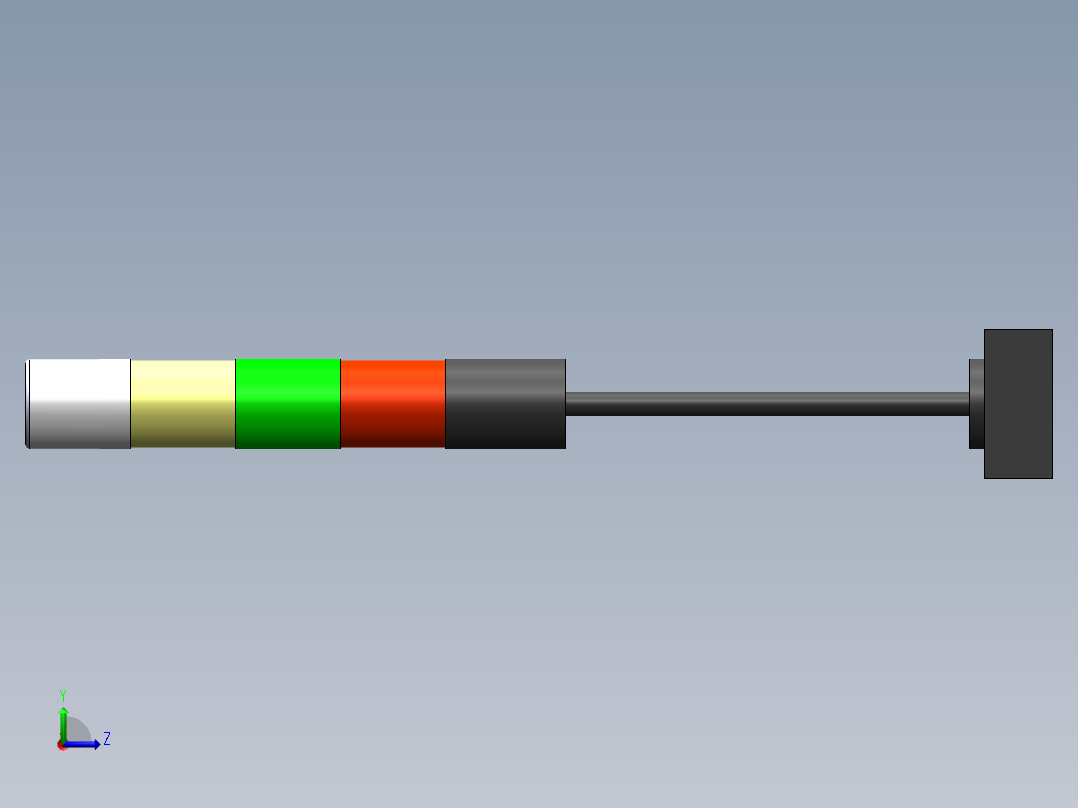 A3004257-三色灯左视图