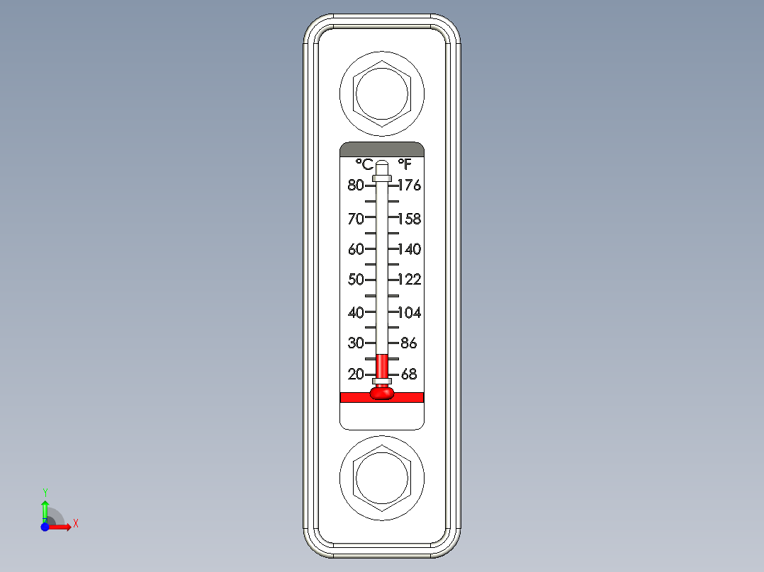 仪表、流量计(30)前视图