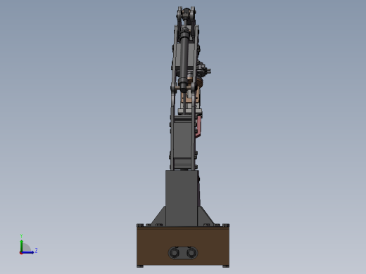 简易气动机械臂左视缩略图