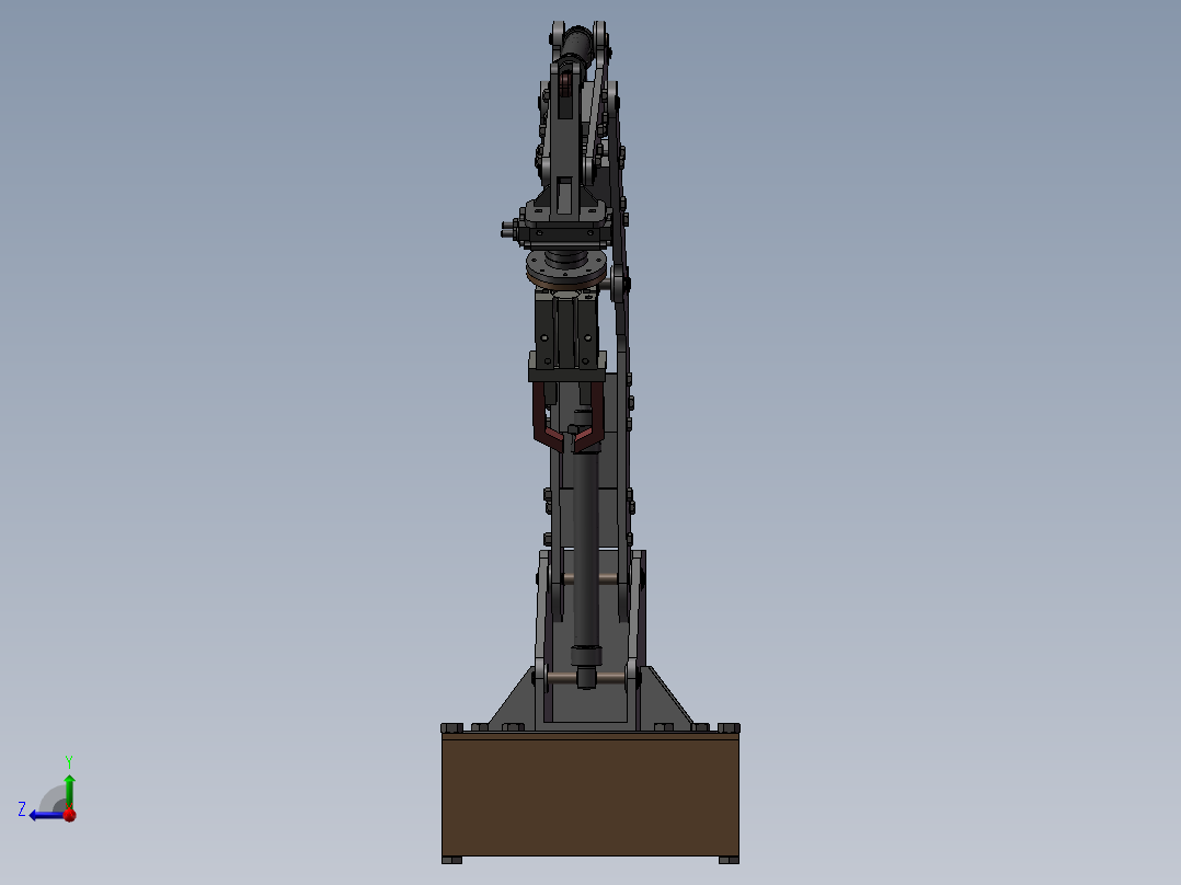 简易气动机械臂右视图