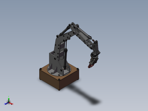 简易气动机械臂正等轴测缩略图