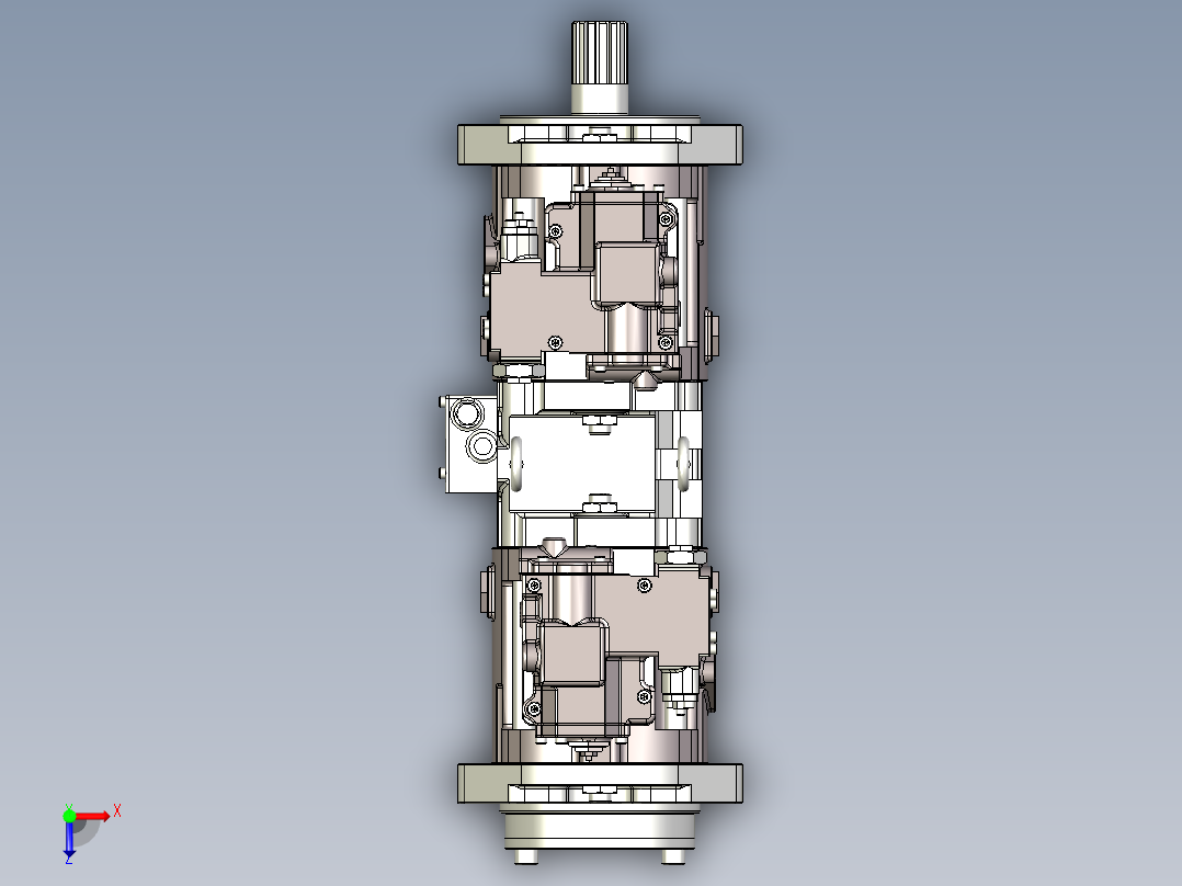 川崎K3V泵模型K3V140DT 1HQR 6N49俯视图