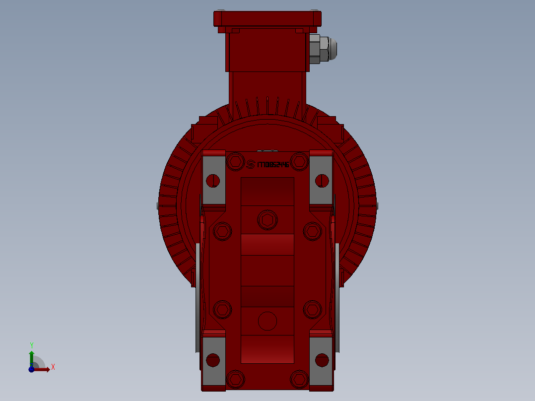 准双曲面齿轮减速机前视图