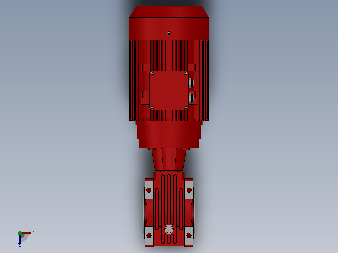 准双曲面齿轮减速机俯视图