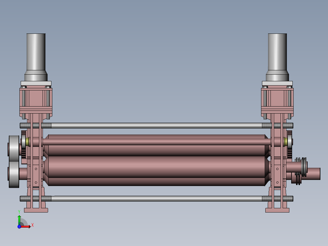 夹送校平机前视图