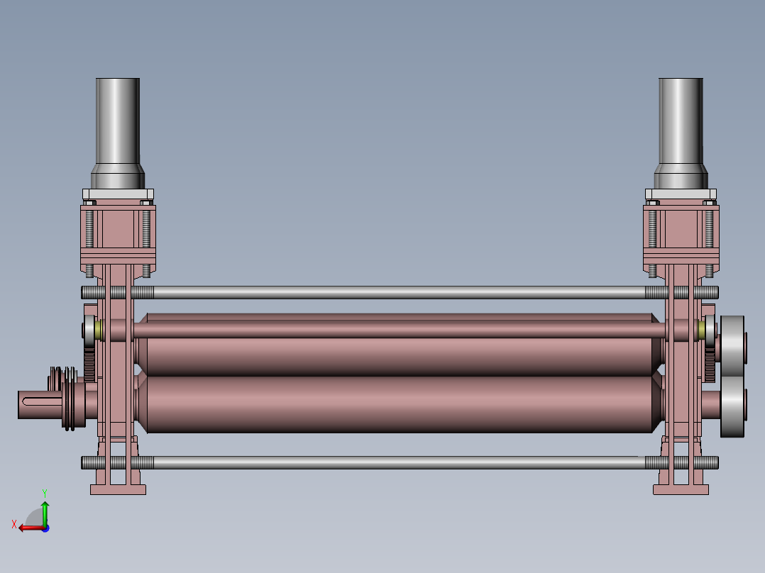 夹送校平机后视图