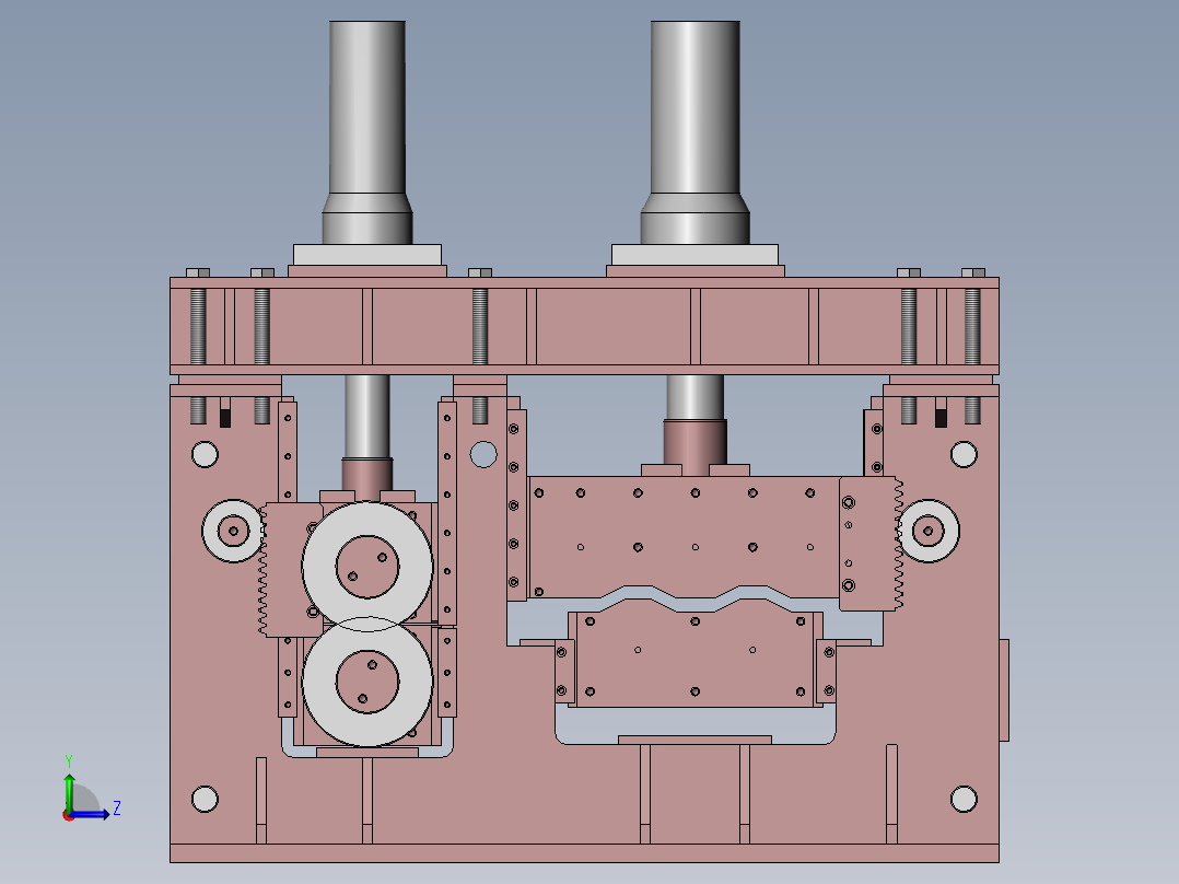 夹送校平机左视图