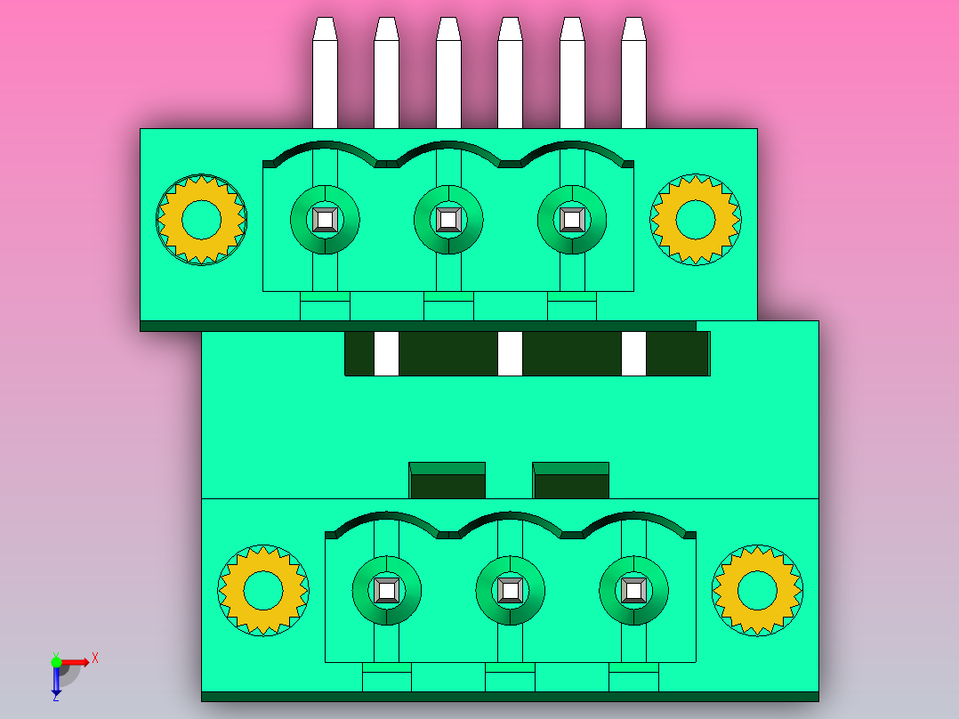 端子2EDGRTM-5.0-06P-14-00AH俯视图