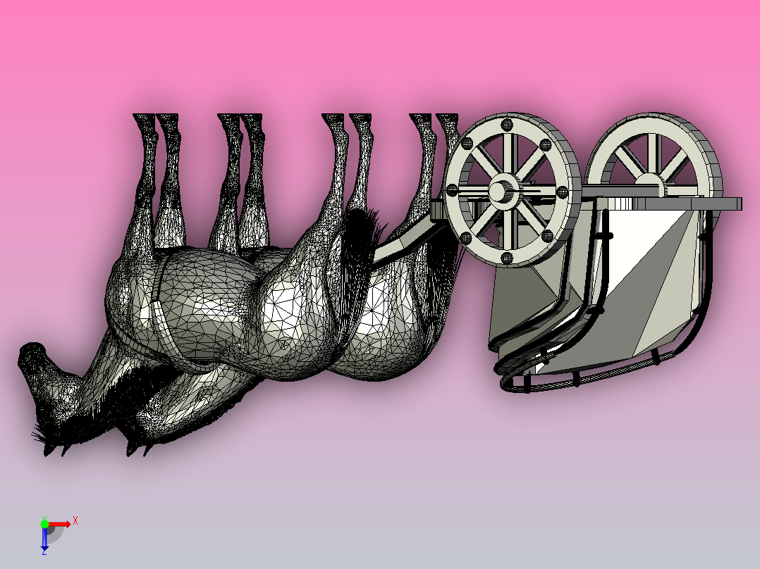 罗马战车俯视图