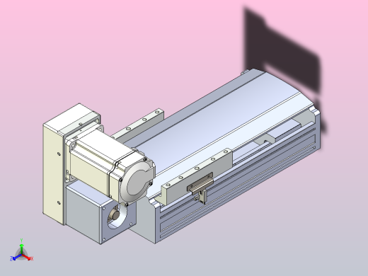 皮带直线轴半封闭可选导轨TPA-HNB-175D-140-L100-LU-Y-P75-N3