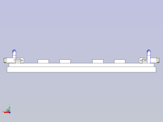 一款换装夹具（板）的定位和锁定机构3D模型后视缩略图