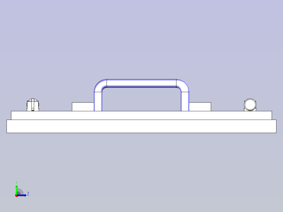 一款换装夹具（板）的定位和锁定机构3D模型左视图