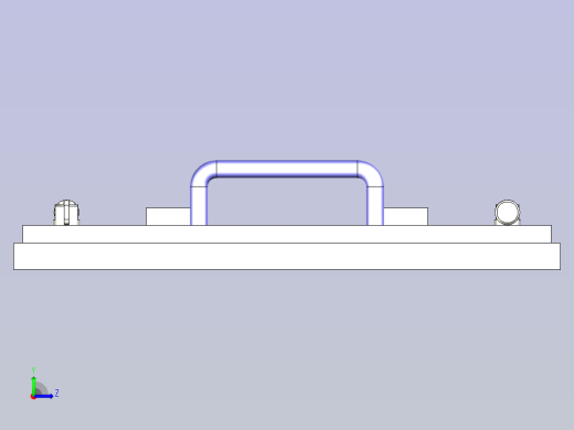 一款换装夹具（板）的定位和锁定机构3D模型左视缩略图