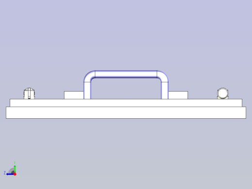 一款换装夹具（板）的定位和锁定机构3D模型右视缩略图
