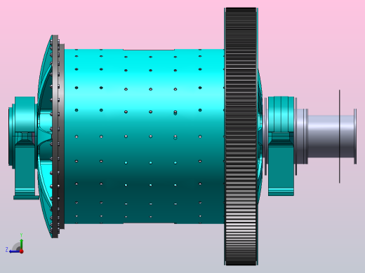 矿石研磨球磨机ball-mill-模型格式为 sw