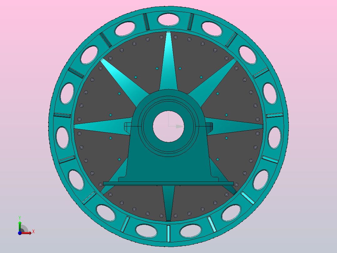 矿石研磨球磨机ball-mill-模型格式为 sw前视图