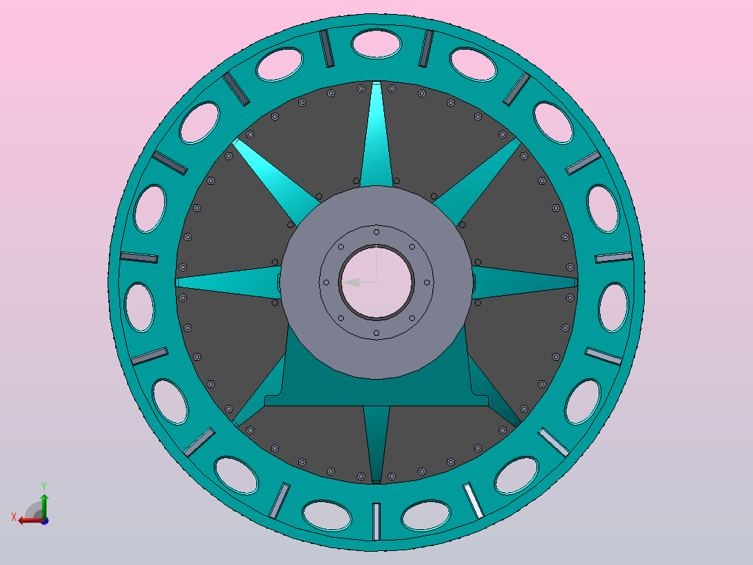 矿石研磨球磨机ball-mill-模型格式为 sw后视图