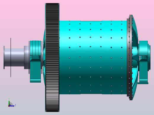 矿石研磨球磨机ball-mill-模型格式为 sw左视缩略图
