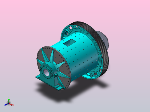 矿石研磨球磨机ball-mill-模型格式为 sw正等轴测缩略图