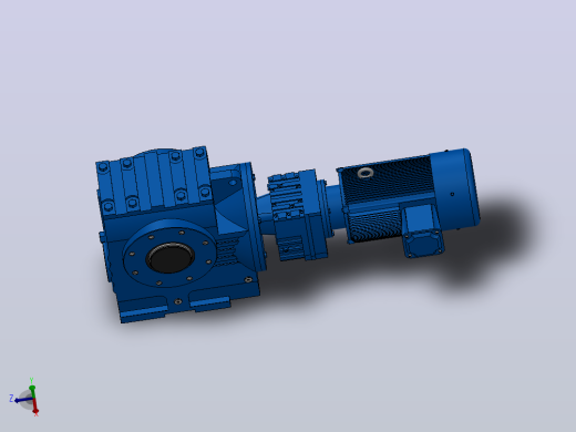 SA97R57组合式斜齿-蜗轮蜗杆减速机SA97R57-YV2.2-4P-287-M1-0°-A