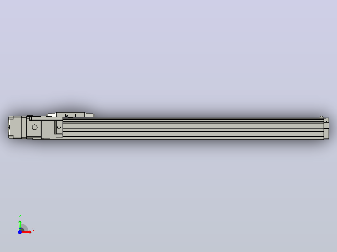 GTH4-L#-400-BL-M05-C3 GTH4内嵌式螺杆滑台 电机左折 Toyo直线模组前视图