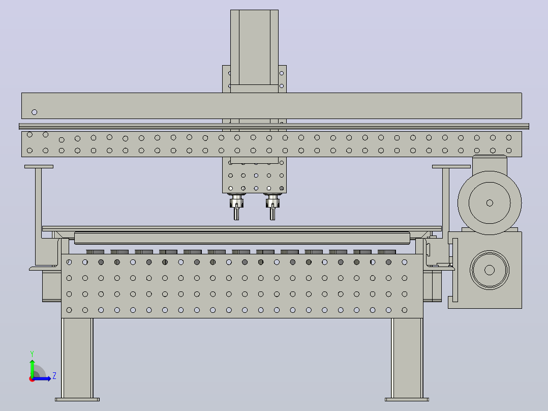 切削设备mach3-cnc-router-welding-table-模型格式为 stp左视图