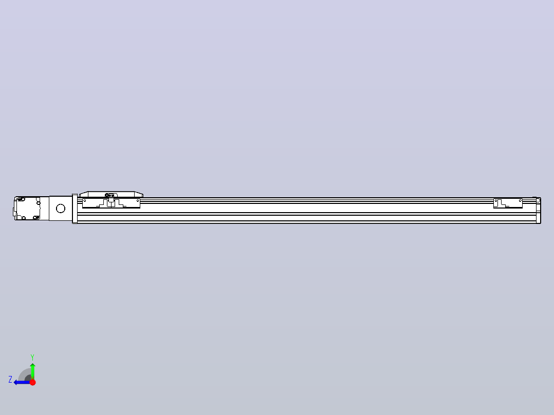 机器人皮带驱动直线轴TPA-GCB-50-P42-L700-QL-M10-N3右视图