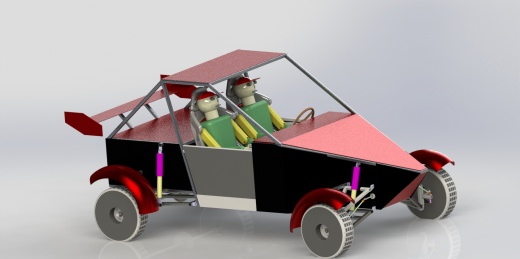 15马力双座卡丁车简易结构3D图纸 IGS格式缩略图