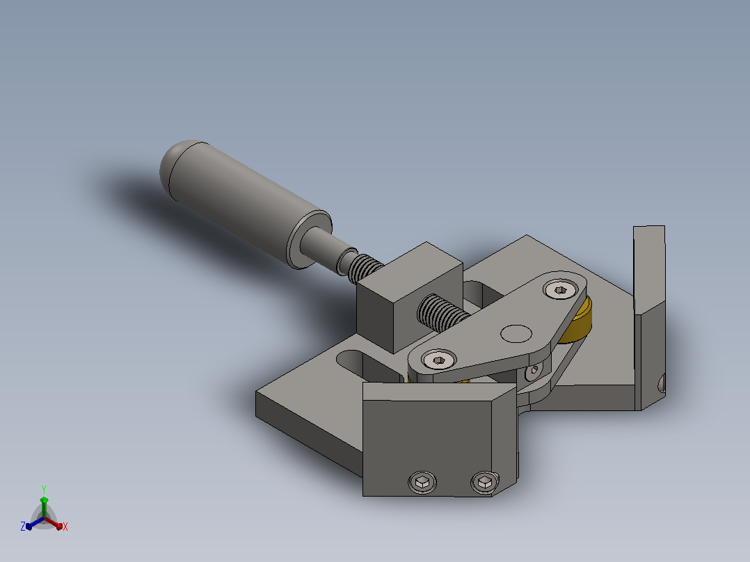 直角焊接夹具3D图纸 Solidworks设计正等轴测图