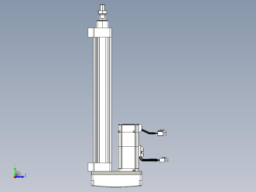 轻载电动缸TPA-ESR40-1210C-L250-MR-LB-W-P40-C3左视图