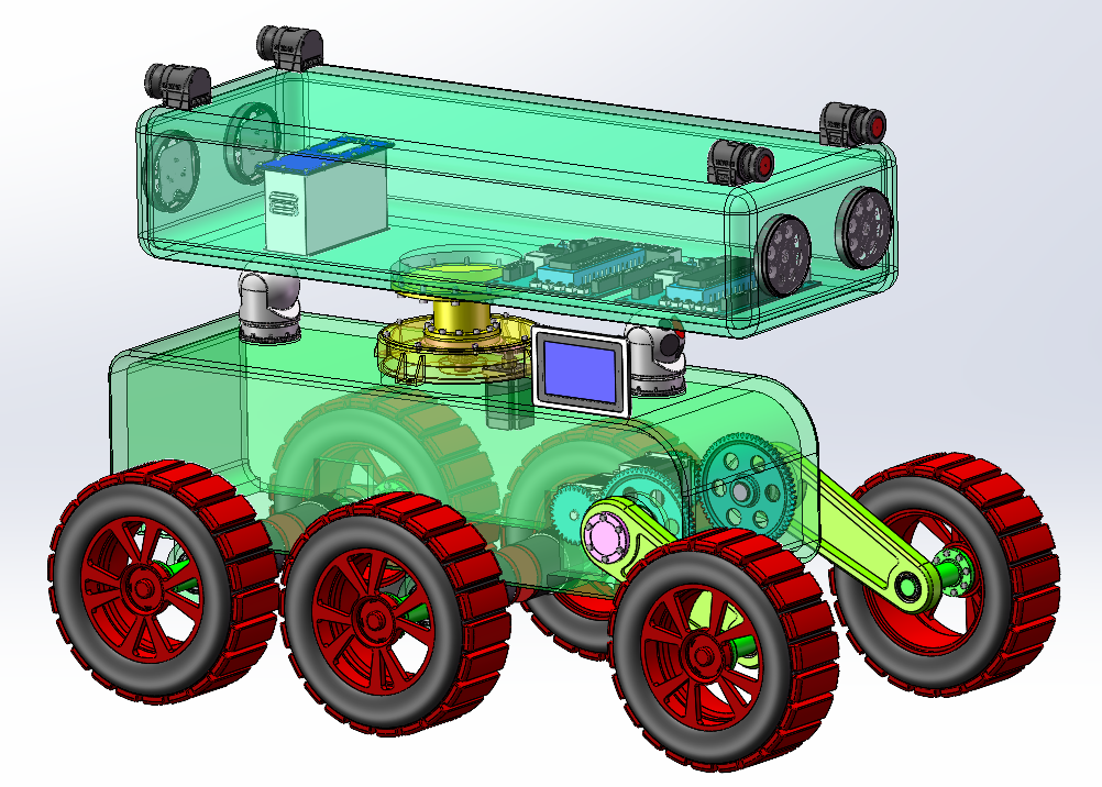 瓦斯抽采巡检机器人（SW+CAD+说明书）