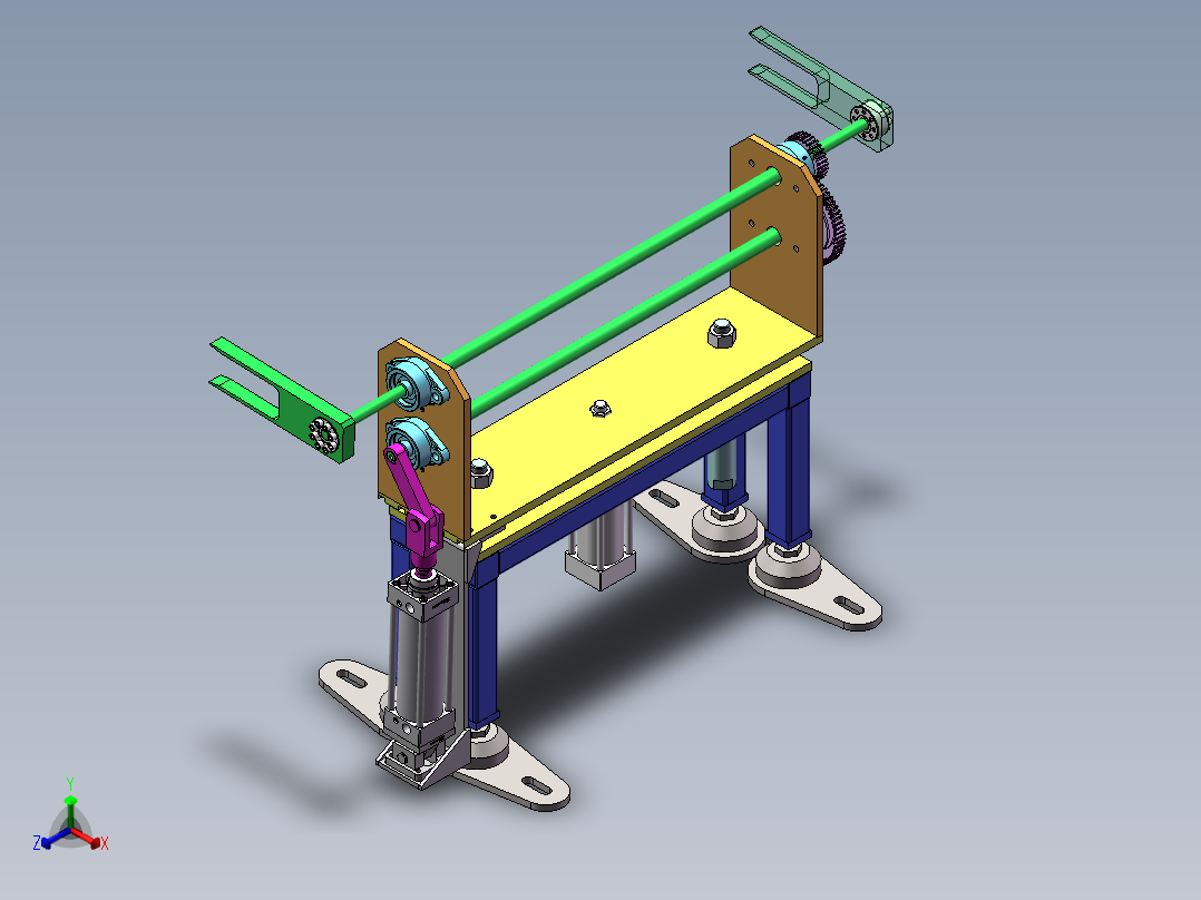 180度翻转装置sw18可编辑正等轴测图