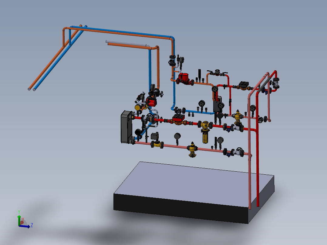 供热变电所管道系统