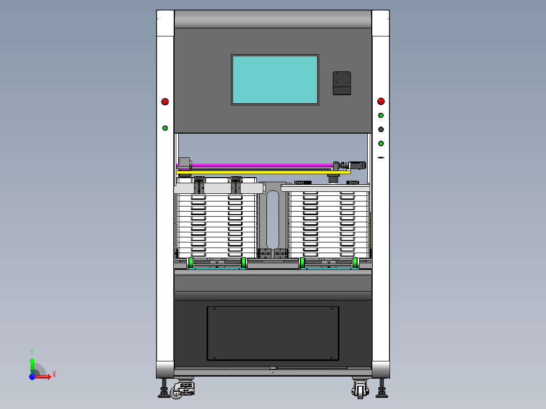 Tray盘自动上料机sw17可编辑前视图