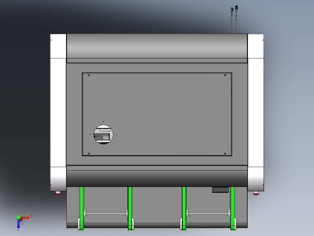 Tray盘自动上料机sw17可编辑俯视图