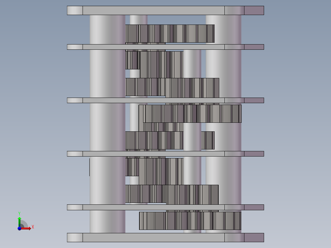 蜘蛛四足仿生机构前视图