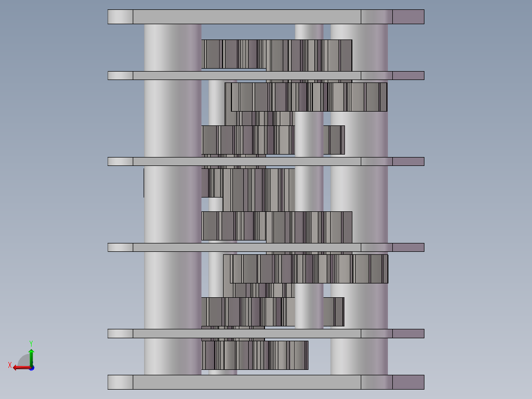 蜘蛛四足仿生机构后视图