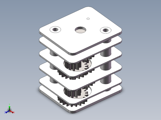 蜘蛛四足仿生机构正等轴测缩略图