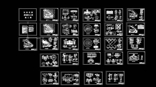 私家花园全套景观绿化施工cad图缩略图