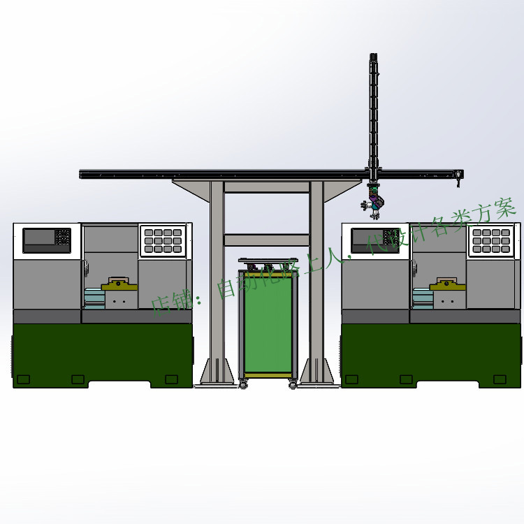 单臂XZ桁架上下料机械手3d图纸 CNC两轴XZ双夹爪桁架机械手3d模型