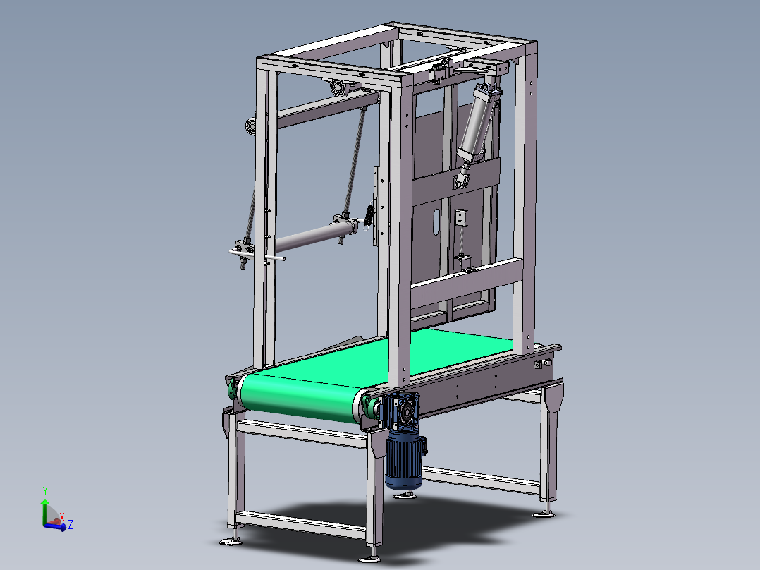 4060矩形管钣金皮带线在线式剔除机构3d图纸 在线转角机构3d模型