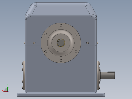 蜗轮蜗杆减速器3D数模图纸 Solidworks设计后视缩略图