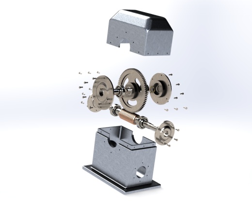 蜗轮蜗杆减速器3D数模图纸 Solidworks设计缩略图