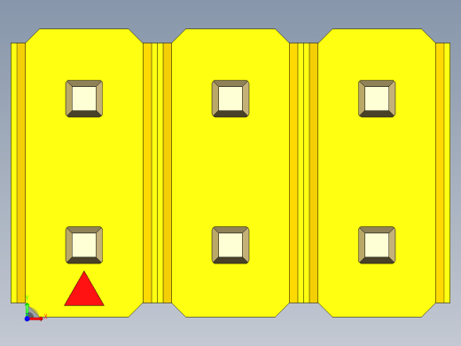 彩色公头100mil（2.54mm）系列-DS1021_yellow_2x03p_100mil_Type5_rev1.0前视缩略图