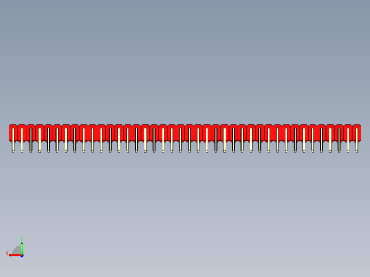 彩色公排针 100mil 2.54mm 系列-DS1022_red_2x40p_100mil_TypeD_rev1.0后视缩略图