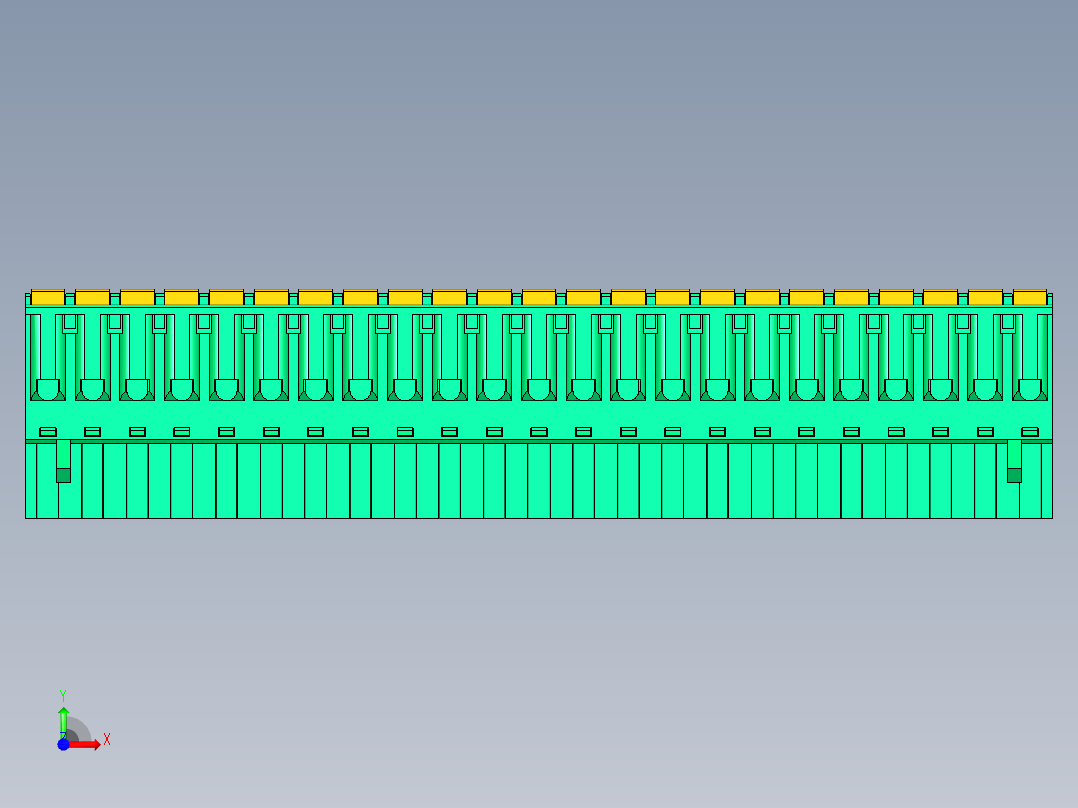 DEGSON 2EDG 系列 5.0mm 可插拔接线端子组-2EDGKD-5.0-23P-14-00AH前视图