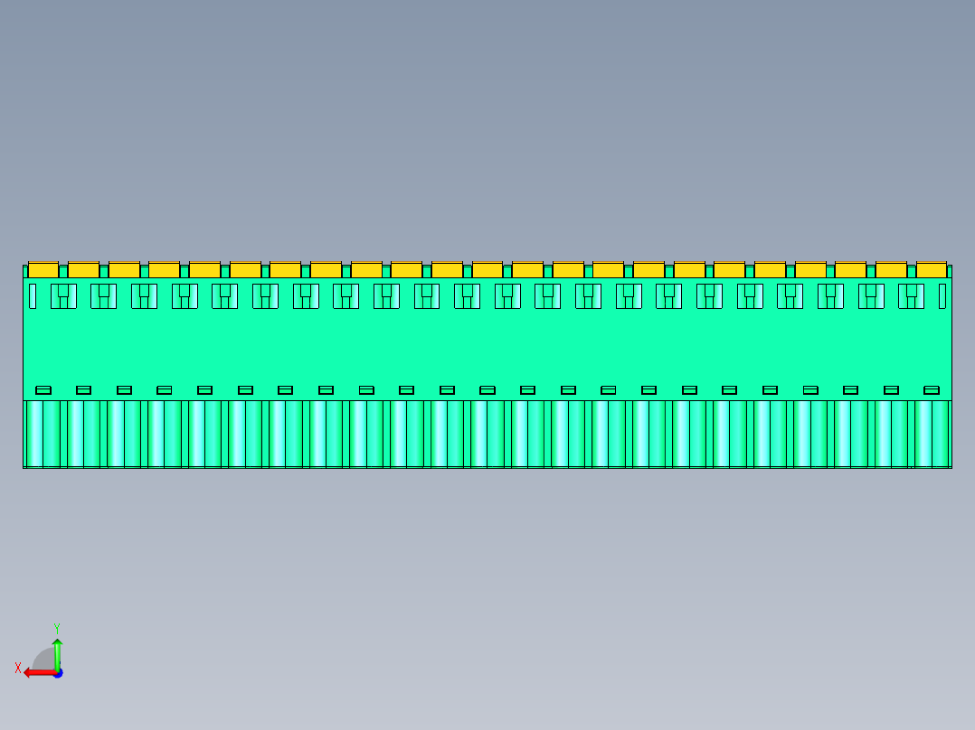 DEGSON 2EDG 系列 5.0mm 可插拔接线端子组-2EDGKD-5.0-23P-14-00AH后视图